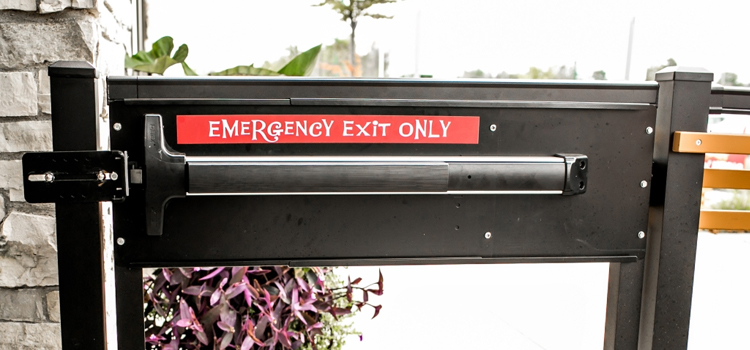 emergency push bar installation in University Park