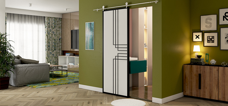 sliding bathroom door installation in University Park